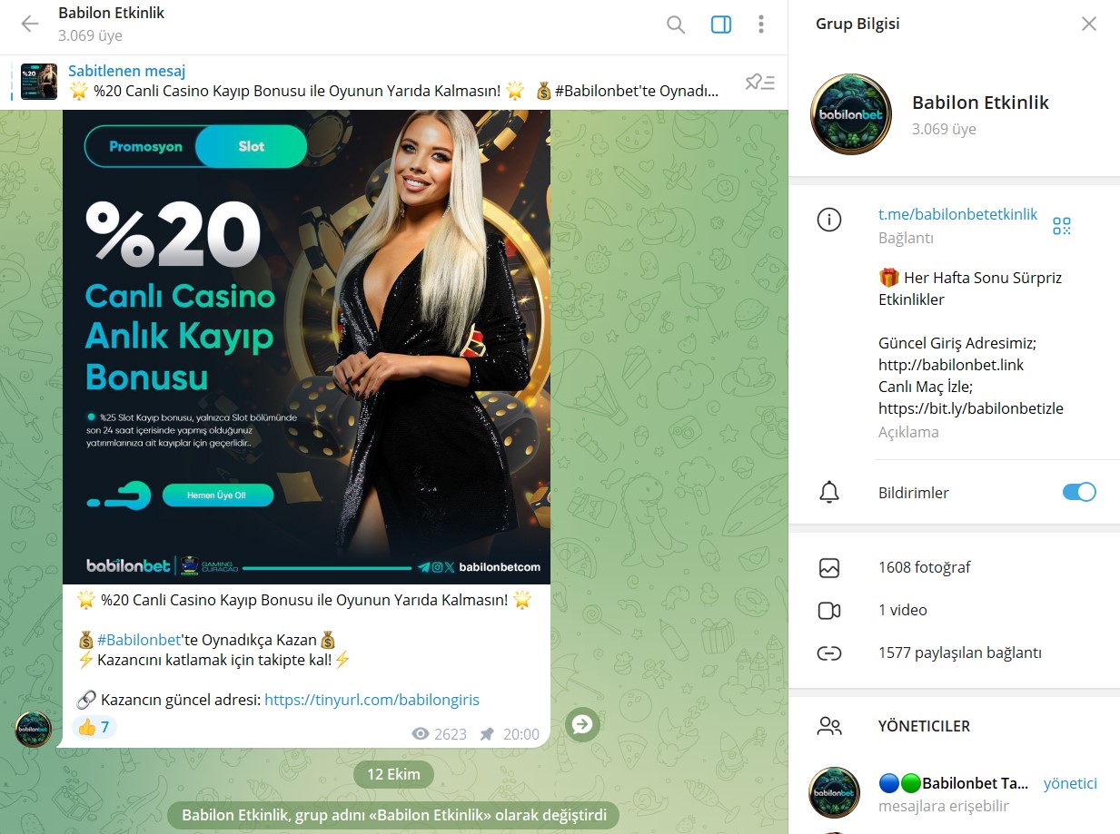 Babilonbet Telegram
